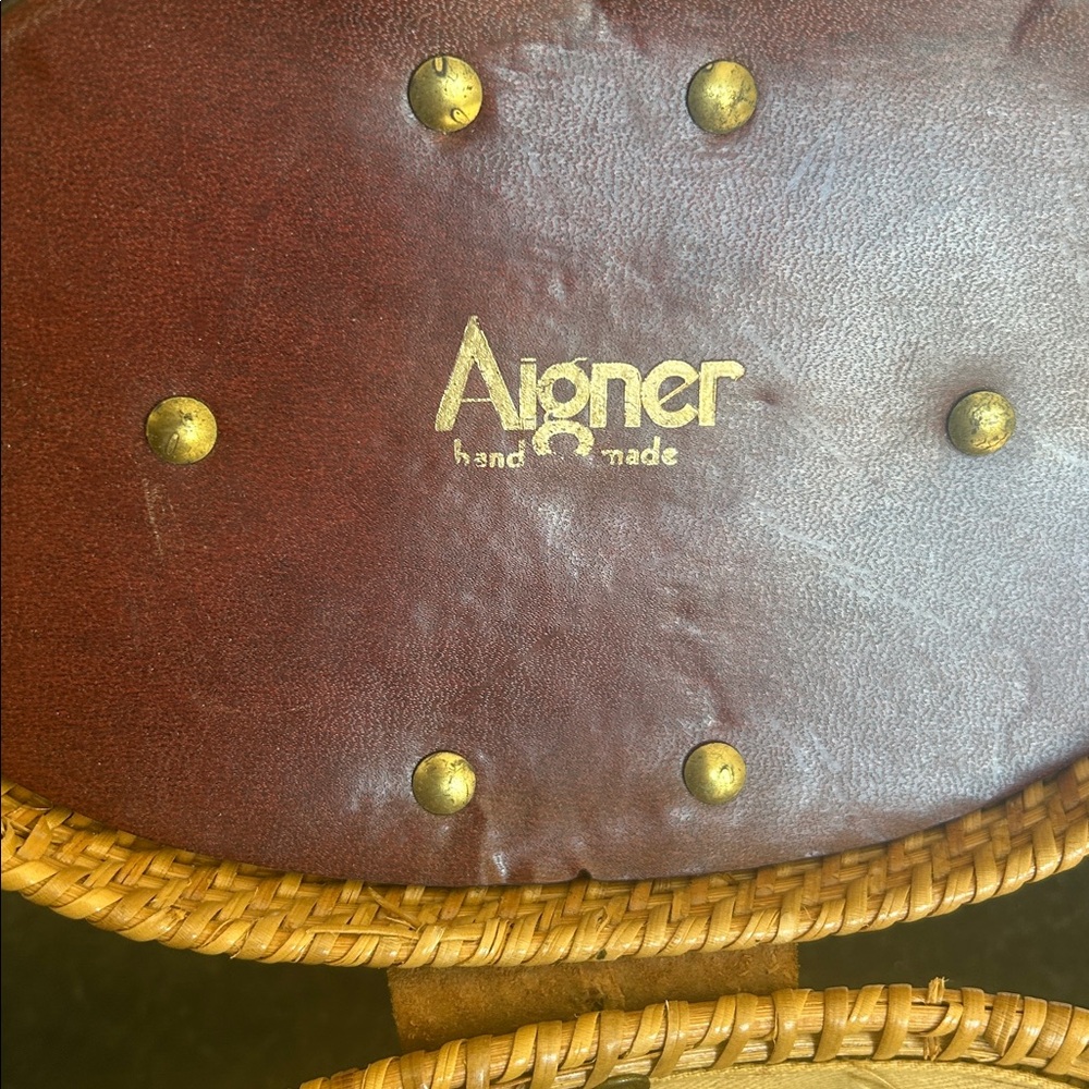 EUC VINTAGE Aigner woven purse - Picture 3 of 5